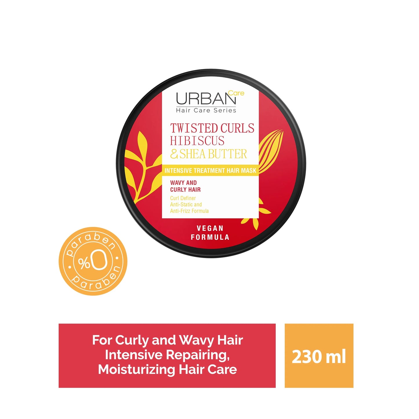 URBAN CARE TWISTED CURLS HIBISCUS & SHEA BUTTER SERIES INTENSIVE HAIR CARE MASK