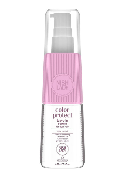Nishlady Colour Protect Leave-In Hair Serum for Dyed Hair, 97 ml | Nourishing Damaged Hair | Repairs Broken Hair | Hair Serum for Dry Damaged Hair