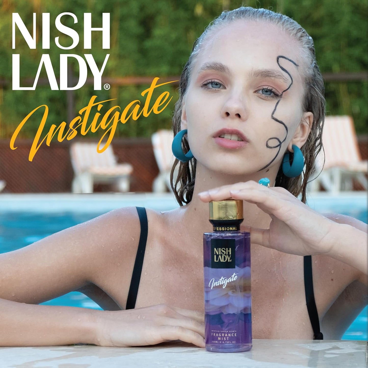 NishLady Fragrance Mist INSTIGATE, 260 ml | VEGAN | CRUELTY FREE | Long Lasting Scent | Moisturising Body Mist