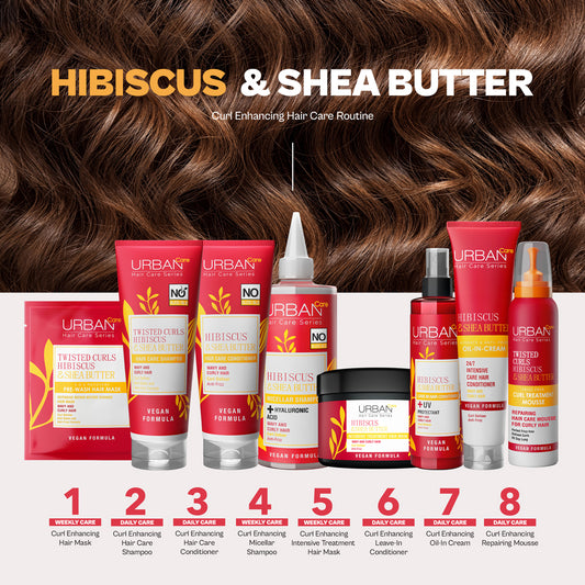 URBAN CARE TWISTED CURLS HIBISCUS & SHEA BUTTER SERIES