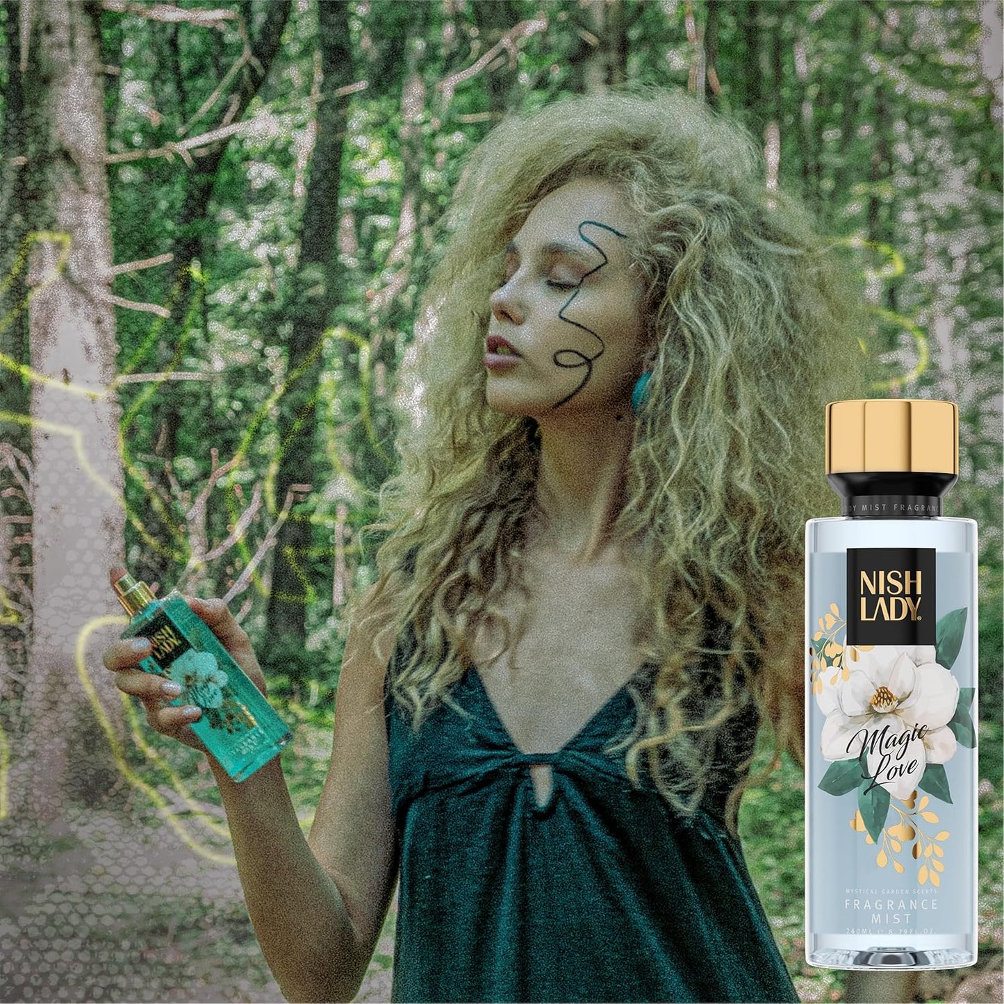NishLady Fragrance Mist MAGIC LOVE, Mist for Women, 260 ml | VEGAN | CRUELTY FREE | Long Lasting Scent | Moisturising Body Mist