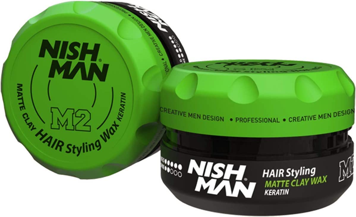 Nishman Hair Styling Matte Clay Wax M2 KERATIN