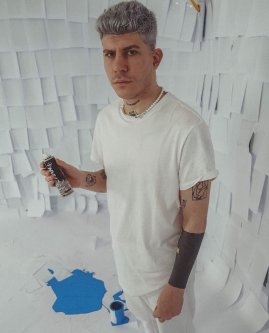 Nish Man Temporary Hair Colour - Nishman Unisex Pro Mech Hair Styling Colour Spray - ultimate coloured hair spray wash out kids & adults (Blue)