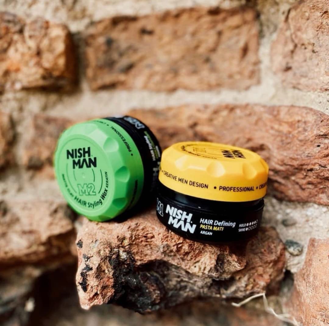 Nishman Hair Styling Matte Clay Wax M2 KERATIN